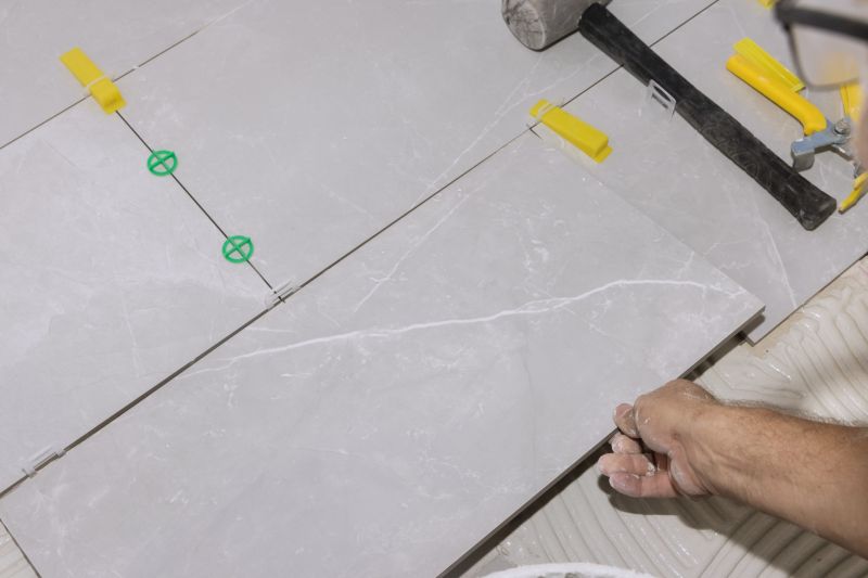 Bathroom Floor Tile Setup